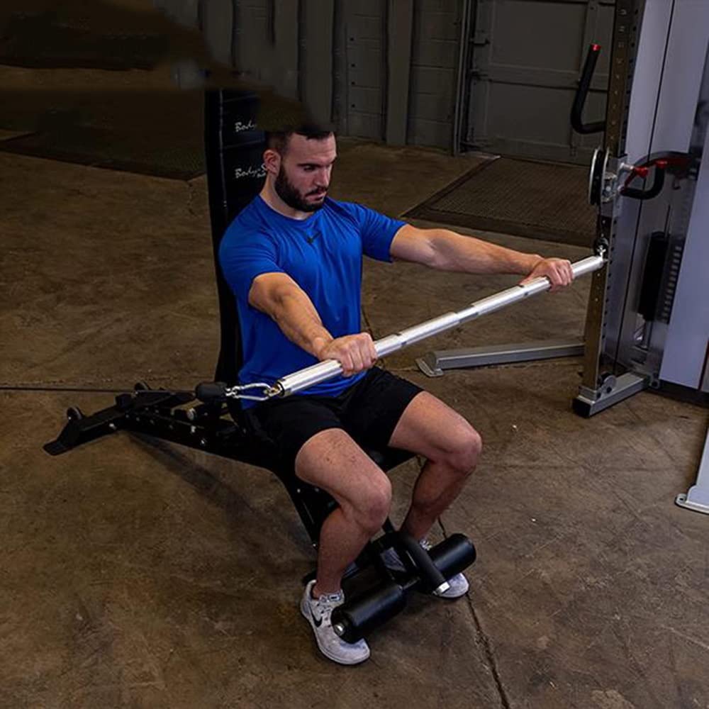 FREAZE Barra LAT Machine Doppio Gancio, Maniglia per Cavi A Doppia Puleggia, Attrezzature da Palestra per Tricipite Bicipite Petto Schiena Allenamento Muscolare (Size : 106cm/42inch)