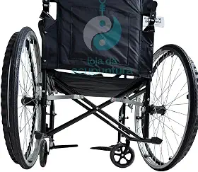 Cadeira De Rodas Dobrável Resistente Até 100kg Bk Preta