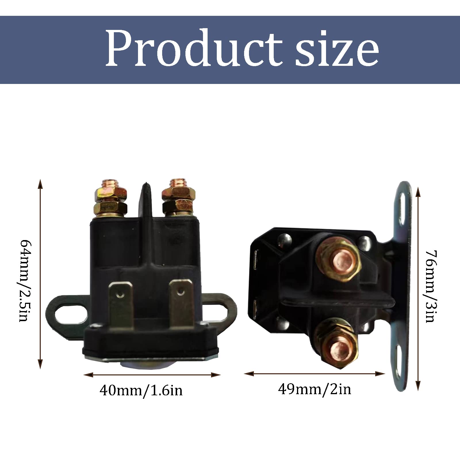 2 interruptores de relé solenoide, 862-1211-211-16, relé solenoide de arranque de 12 V para Trombetta Jo-hn Dee-re Cub Cadet AM138068 725-04439 LA100 LA105 LA110 LA115 LA120 LA120 110 LA120