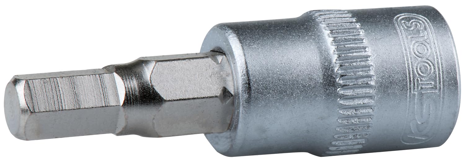 KS Tools 911.3927 Llave de vaso con punta para tornillos con encastre hexagonal de 1/2" de pinza de freno, 11 mm
