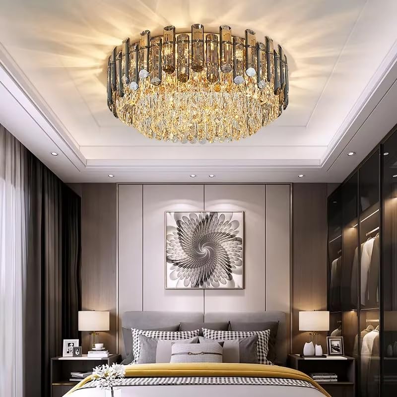 Lustre plafond LED nordique de luxe pour sublimer votre salle à manger 50cm