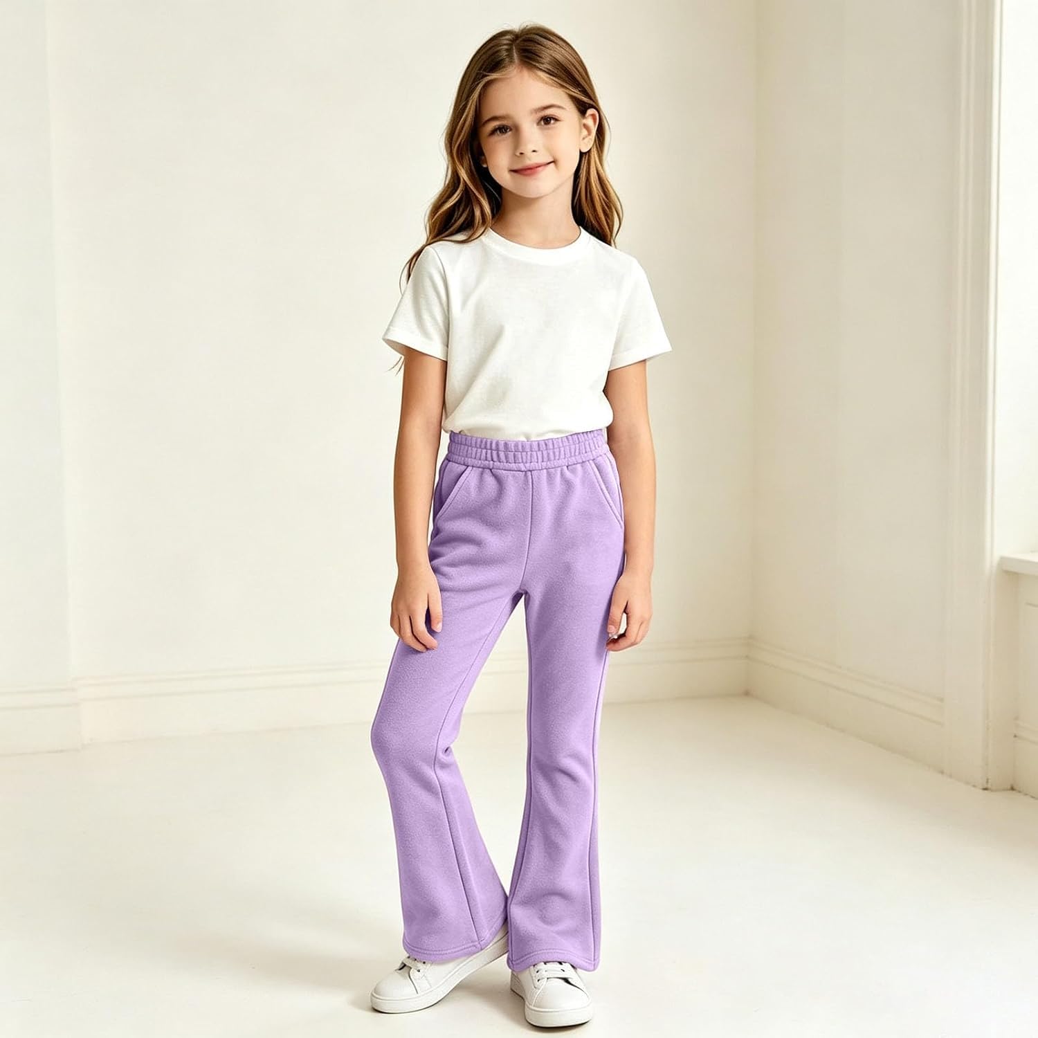 Sweatpants for Girls Cute Y2K Bow Baggy Wide Leg Sweat Pants Drawstring Elastic Waist Athletic Pants for Teens