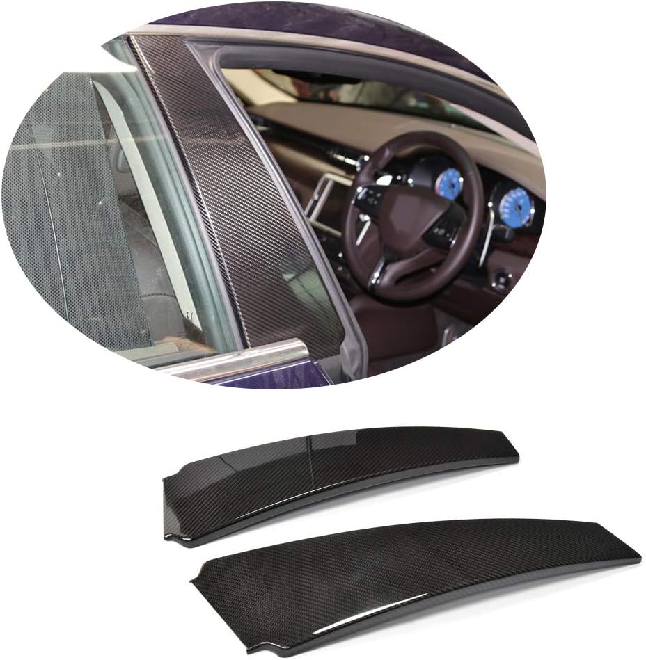 B Pillar fits Maserati Quattroporte QP Ghibli 4Door 2014-2015 Customized Carbon Fiber CF Door Window Fender Trims 2pcs