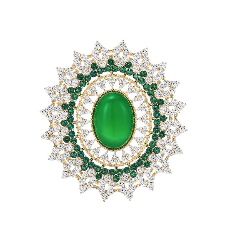 Image of Rhinestone Brooch for Women 18k Gold Plated Brooch Pin Fashion Brooch Lapel Pin Dress Accessories Safety Pin Jewelry Thanksgiving Day Birthday Wedding Gifts for Mom Wife