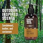 Every Man Jack Sandalwood Beard + Face Wash - Made w/Naturally Derived Ingredients like Aloe Vera & Coconut - 6.7oz (2 Pack) - Image 3