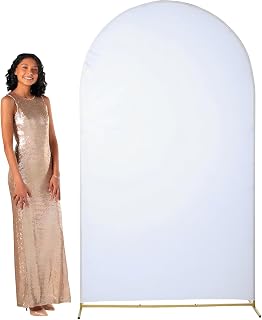 Fun Express 4 ft. x 7 ft. Arch Frame Polyester White Fabric Cover