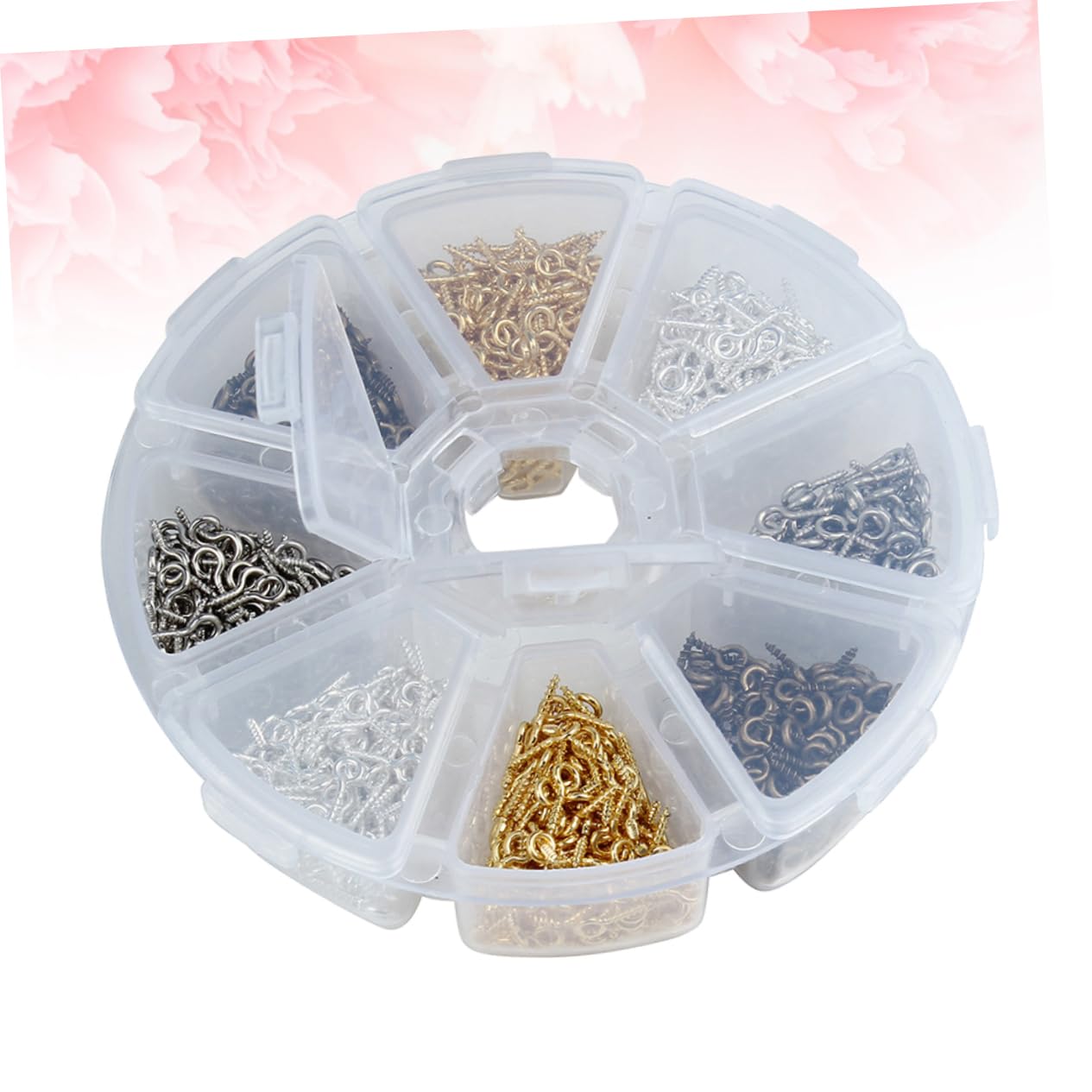 NUOBESTY Screw Eye Mixed Tapping Screw Hooks for Jewelry Making Crafting Durable Pins with Strong Structure for Art Projects and Charms
