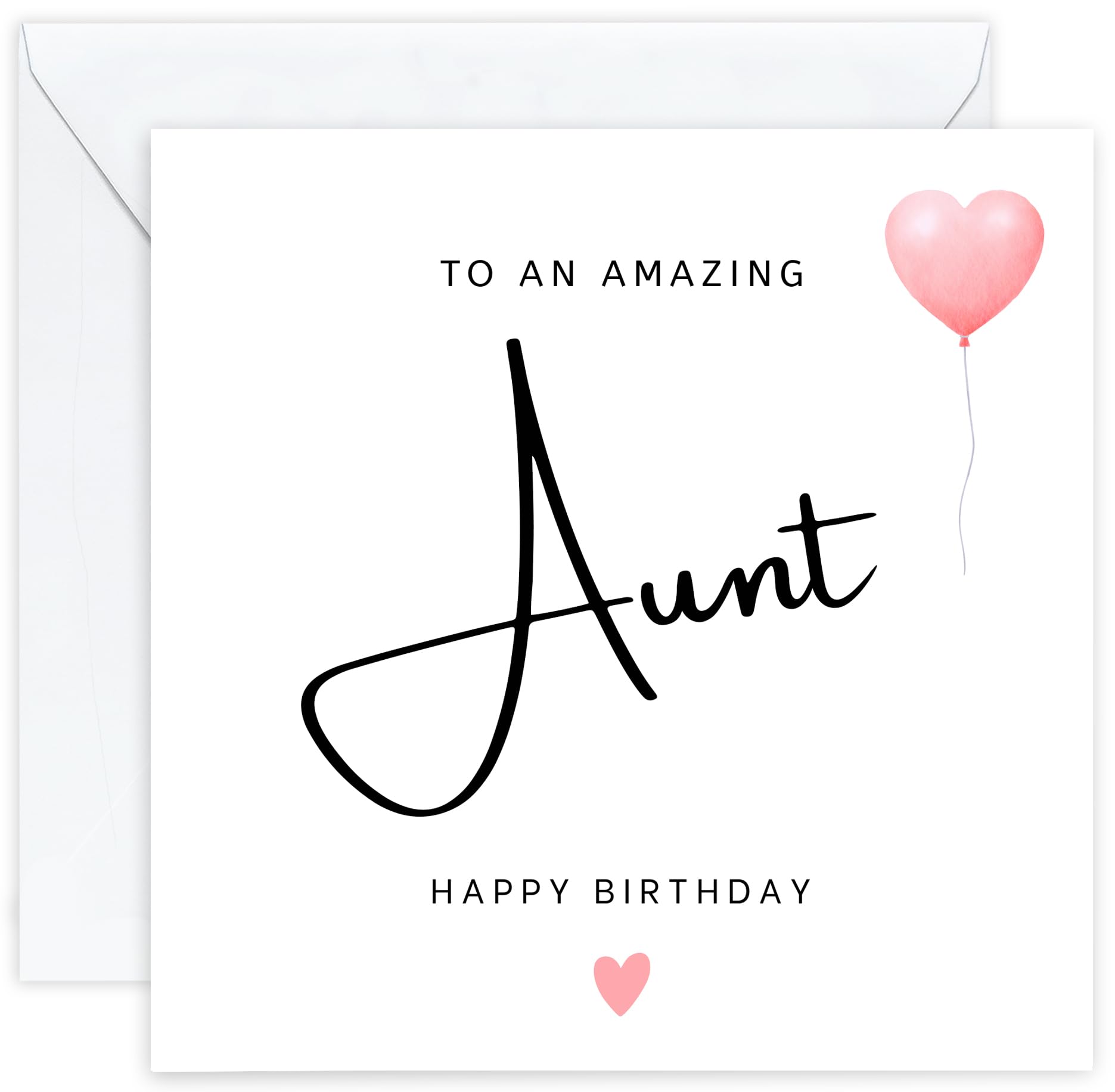 Personalised Aunt Birthday Card – Elegant Birthday Card for Aunt with Customised Message on Premium 350gsm Cardstock, Ideal from Niece or from Nephew for an Amazing Aunt Birthday (Aunt)