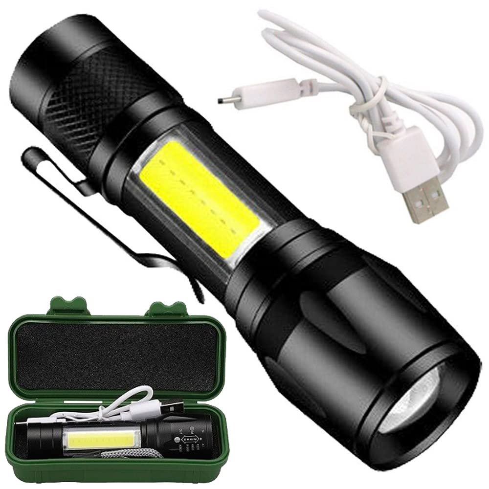 Small Powerful 4 Mode Rechargeable Electric Small Compact Torch Waterproof Portable Bright LED Light Full Metal Body with Charging Adaptor Torch (B0B79N8KSZ) Amazon Price History, Amazon Price Tracker