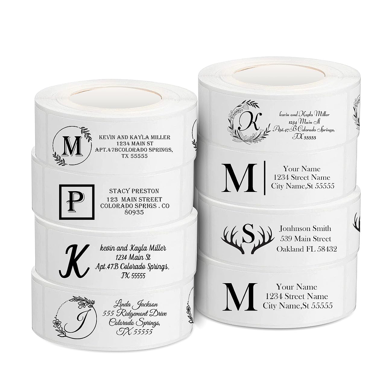Teryiaco Return to Address Label Roll, Personalized Sticker, White Matte (120/250 Labels)
