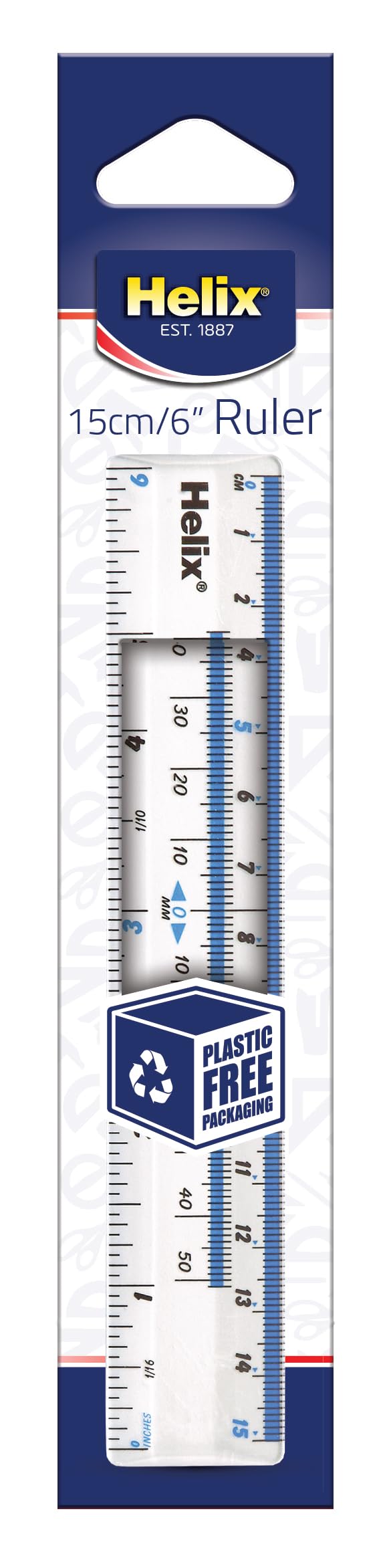 Helix 15cm / 6" Ruler - Clear