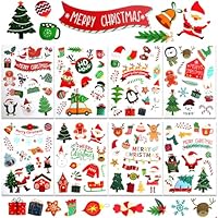 226pcs Christmas Fun Stickers for Kids Crafts Card Making Self Adhesive Stickers for Cards Stocking Fillers Party Bag Fillers Party Favor Christmas Activity Packs