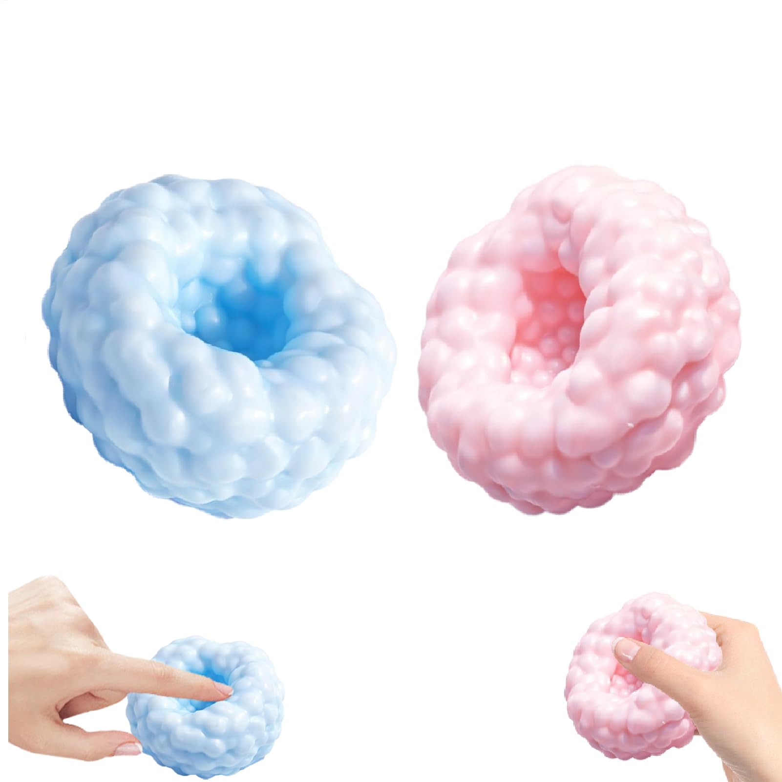 2 pcs Sand Squishy1 Stress Relief Balls For Hand Exercise Focus Enhancement