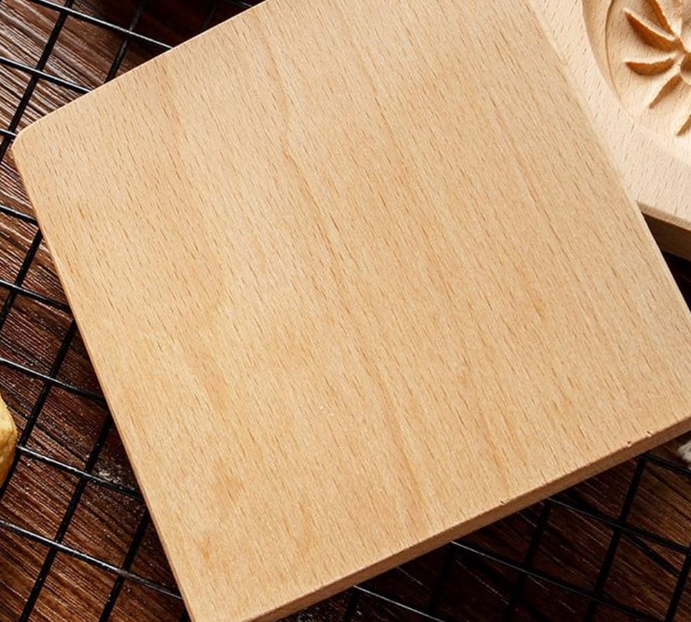 1Pack Wooden Cookie Biscuit Mold Baking Embossed Biscuit Stamp