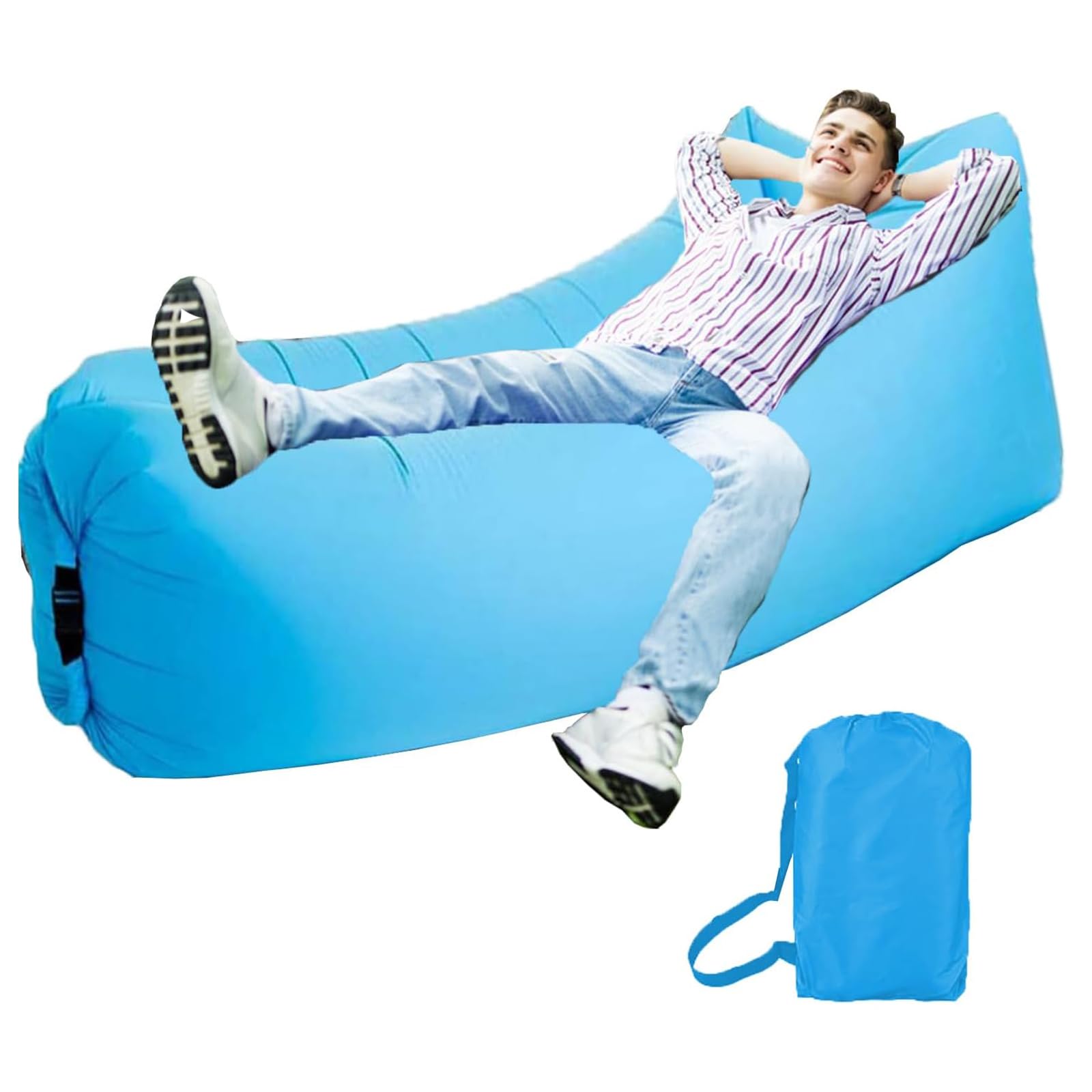 Divano Gonfiabile, Sdraio Air con Pacchetto Portatile, Divano ad Aria Air Campeggio per Viaggi, all'aperto, Campeggio, Escursionismo, Piscina e Feste in Spiaggia