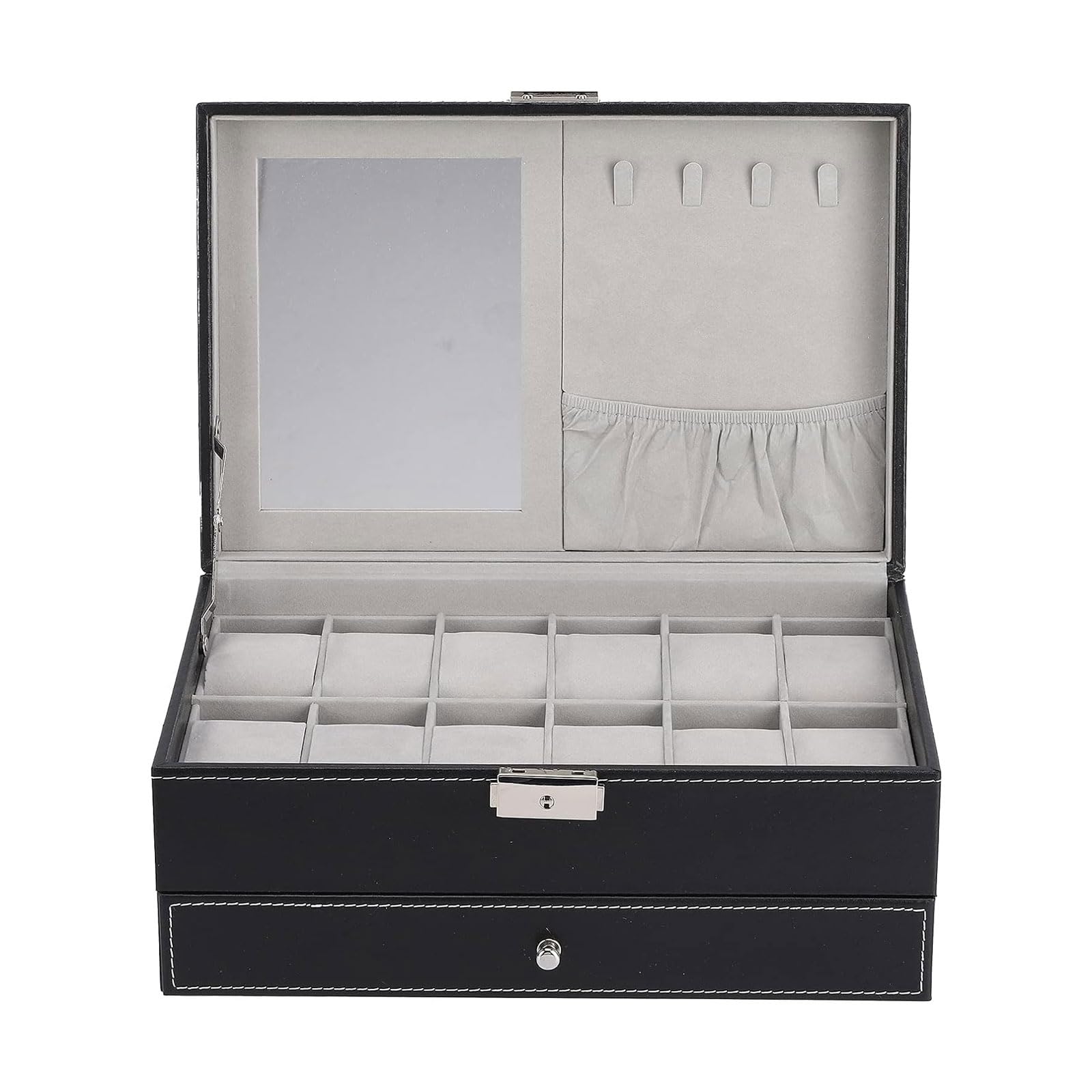 Boîte de rangement de montre en cuir double couche, le cadeau parfait pour passionné