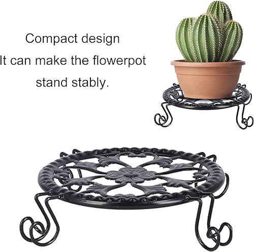 Miniatura 3 de Sempoda Soporte para plantas de interior, atractivo y elegante soporte para flores, organizador de macetas de hierro, estante duradero y estable