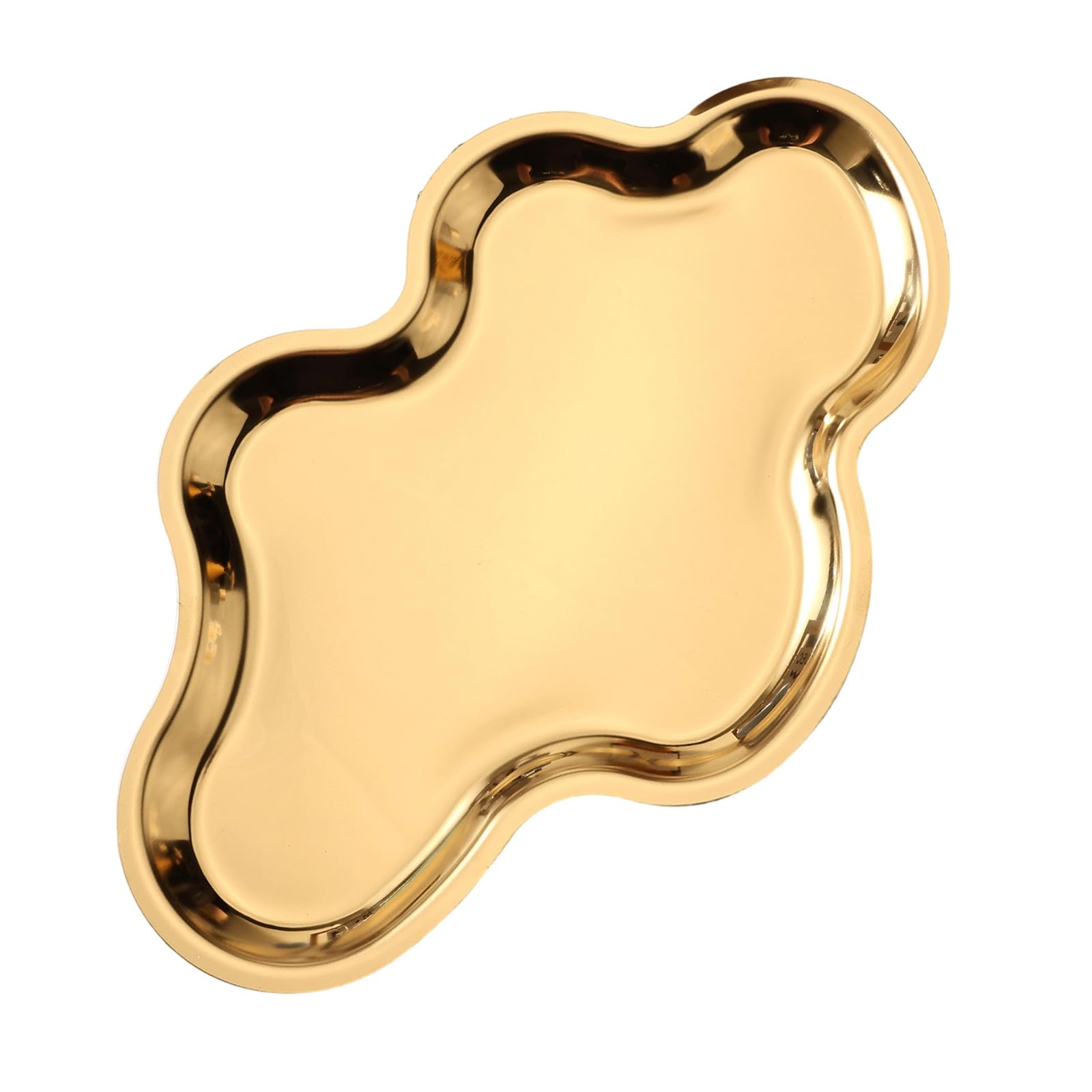 Vanity Organizer Tray Metal Cloud Outline Catchall Holder for Cosmetics Skincare Jewelry Bathroom Counter Dresser Desktop Cloud Tray Metal Vanity Countertop Organizer Bathroom Counter Dresser Jewelry