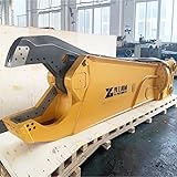 Hydraulischer Abbruchscherenaufsatz für Bagger, 360° drehbare Hochleistungsschrottschere, verschleißfester Stahl-Metallschneider für schwere Bauarbeiten, Schrotthöfe, Auto-Recycling
