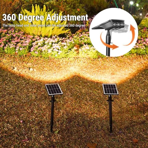 Luces solares de jardín con estacas para césped y caminos de entrada 3