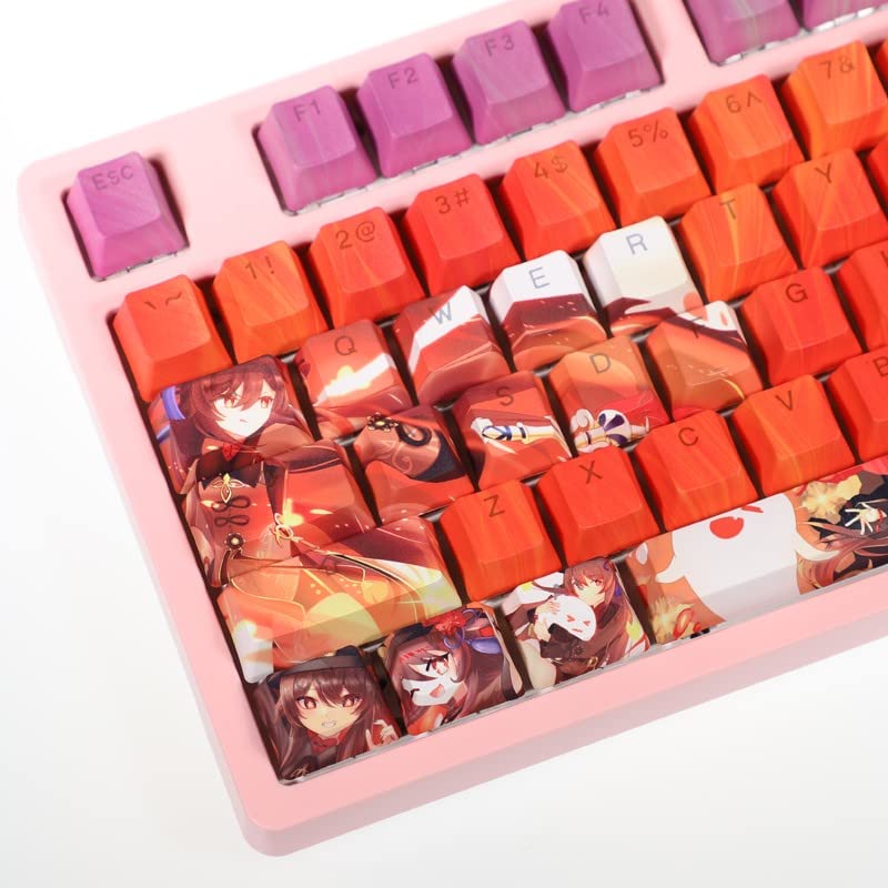 原神　胡桃イメージ　キーキャップ セット Amazon.co.jp: 原神Project 胡桃 キーキャップ キーキャップ