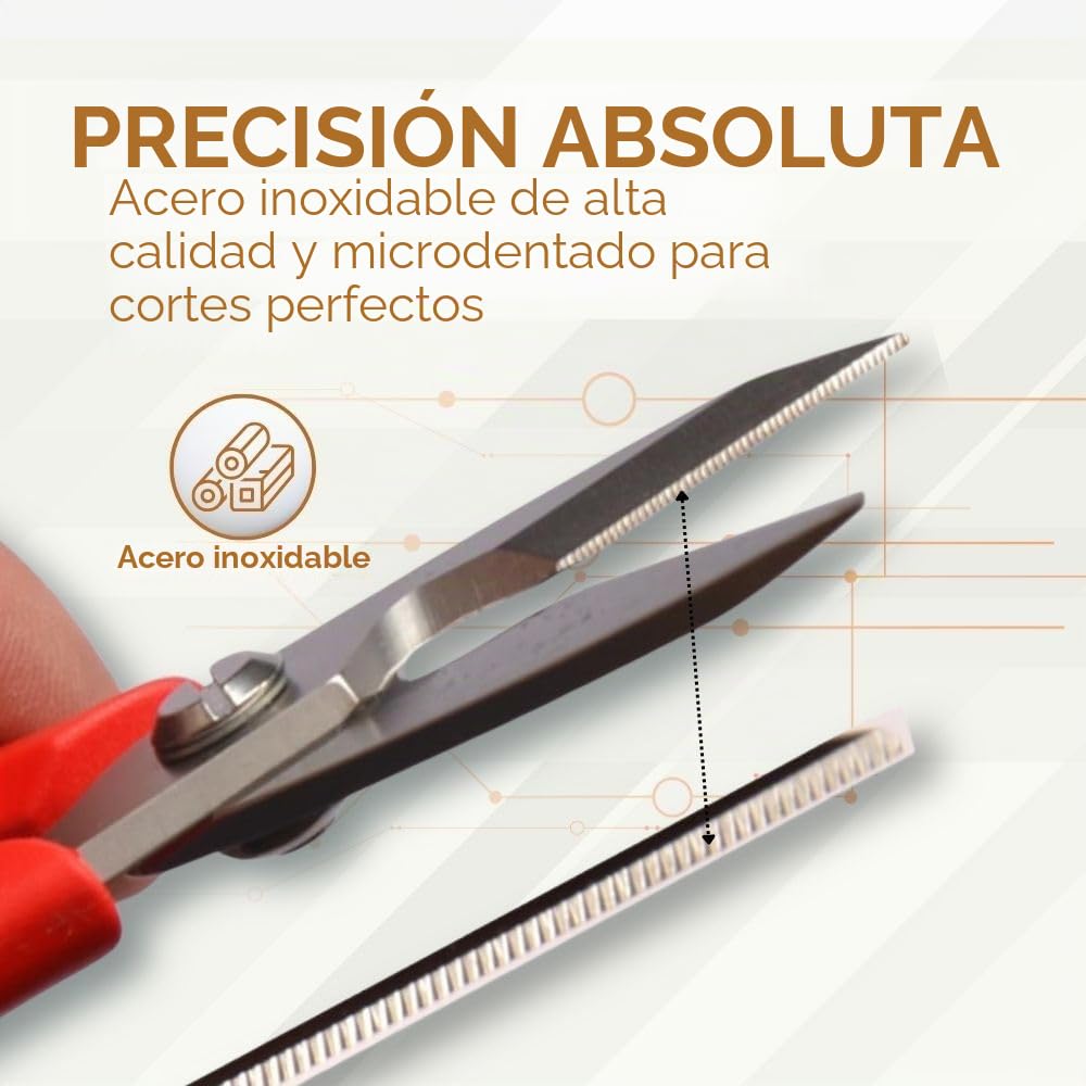 Tijeras para electricista con mango aislado y hoja inoxidable