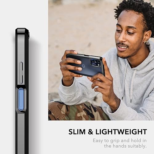 Miniatura 5 de CASEVASN Funda para Moto G 5G 2022, protección híbrida de absorción de impactos, a prueba de golpes, anticaídas, transparente, de poliuretano