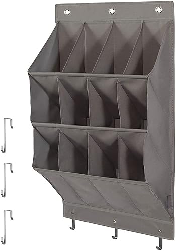 HOTBEST Organizador de zapatos para colgar sobre la puerta, organizador de zapatos de 12 bolsillos grandes, soporte para zapatos Oxford montado en