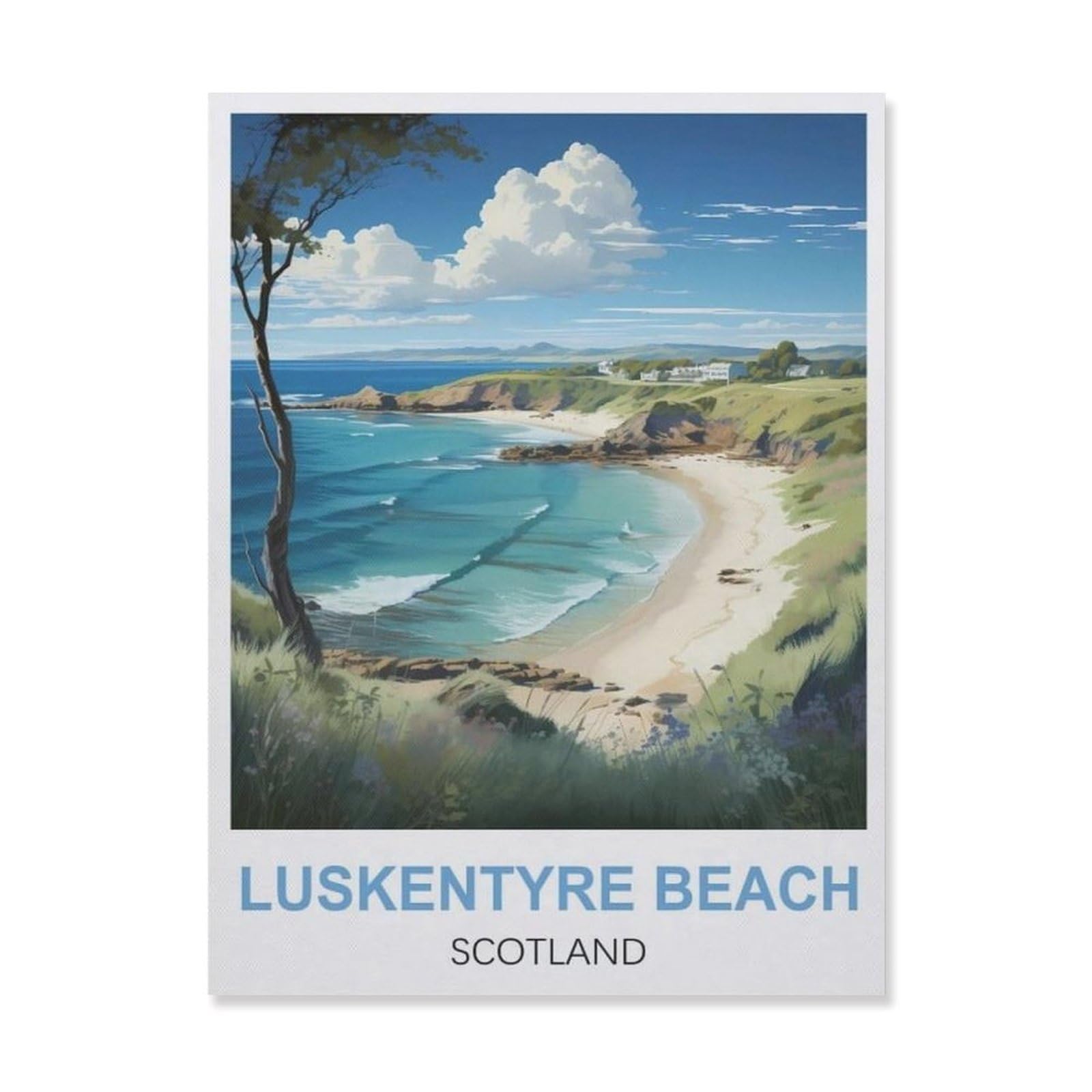 Metal Sign Tin Sign，Luskentyre Beach Scotland(15x30cm）