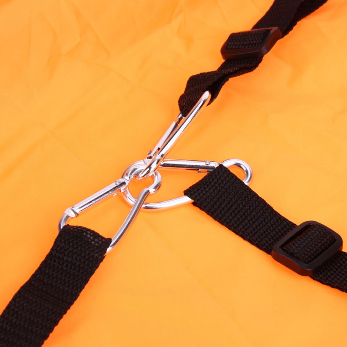 Vela de Kayak Plegable Vela de Viento para Kayak y Tabla de Paddle Surf, Poliéster Tafetán Naranja, Costuras Triple Reforzadas, para Navegación al Aire Libre