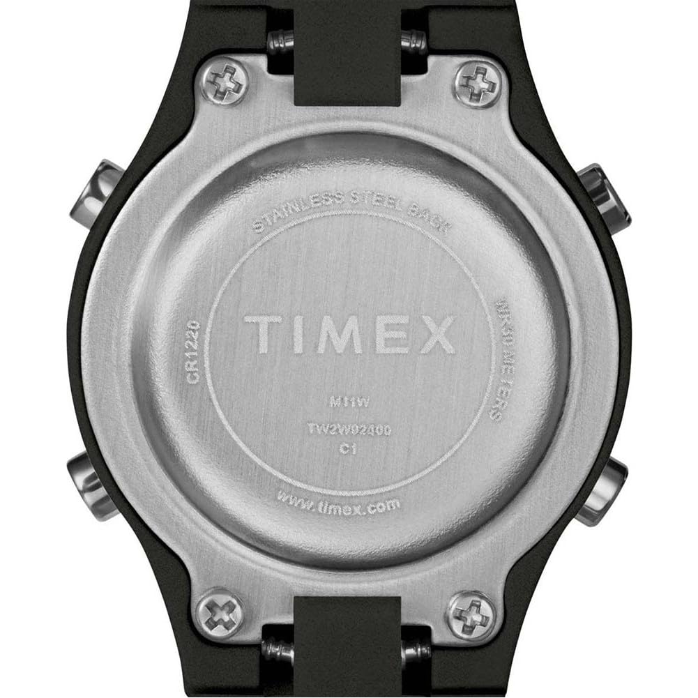 Timex Zegarek dla Dzieci Time Machines 27 mm, Czarny Pasek Żywiczny, Tarcza Cyfrowa, Czarna Obudowa TW2W92400