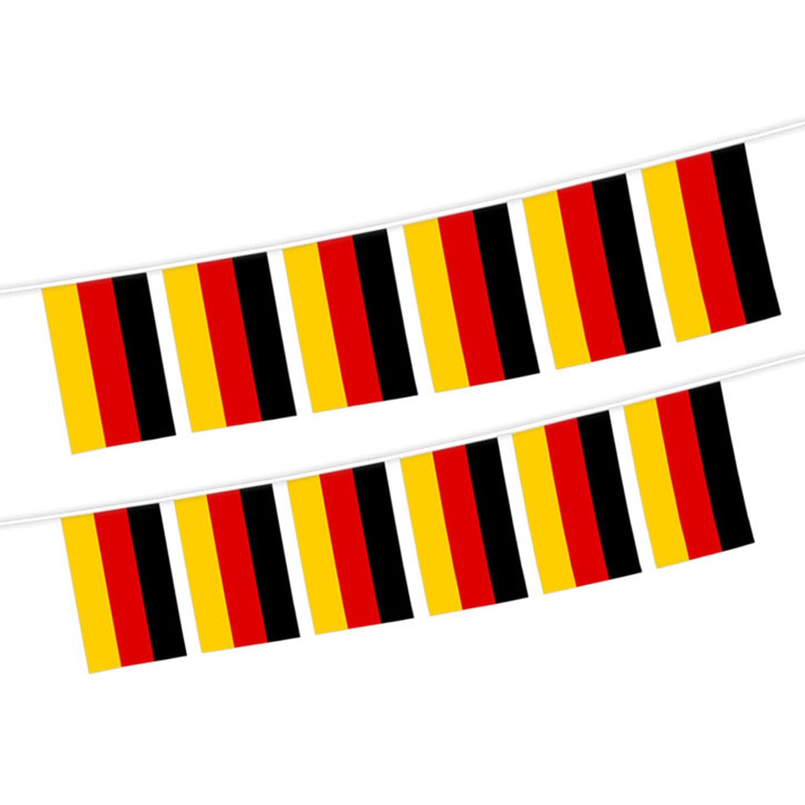 Cadena De Bandera De Alemania, 11 M, Guirnalda Con 40 Banderas De Alemania, 14 X 21 Cm, Banderines Para Jardín Y Bar