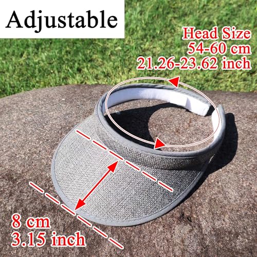 Image of 3 Pieces Clip On Visors Women Men Visor Sun Hats Hat Outdoor Sports Golf Beach Travel Tennis Cap