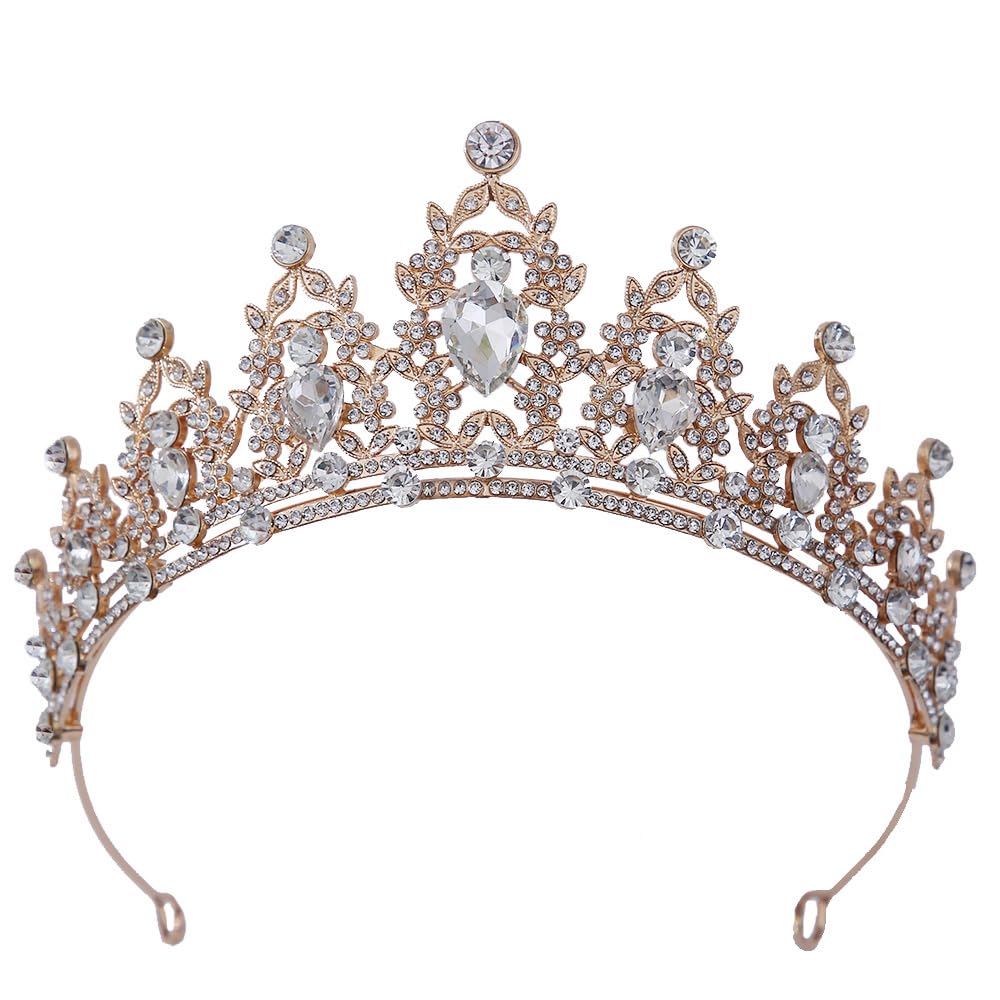 KamirolaQueen Crown and Tiaras Princess Crown for Women and Girls Crystal Headbands for Bridal, Princess for Wedding and Party（01）
