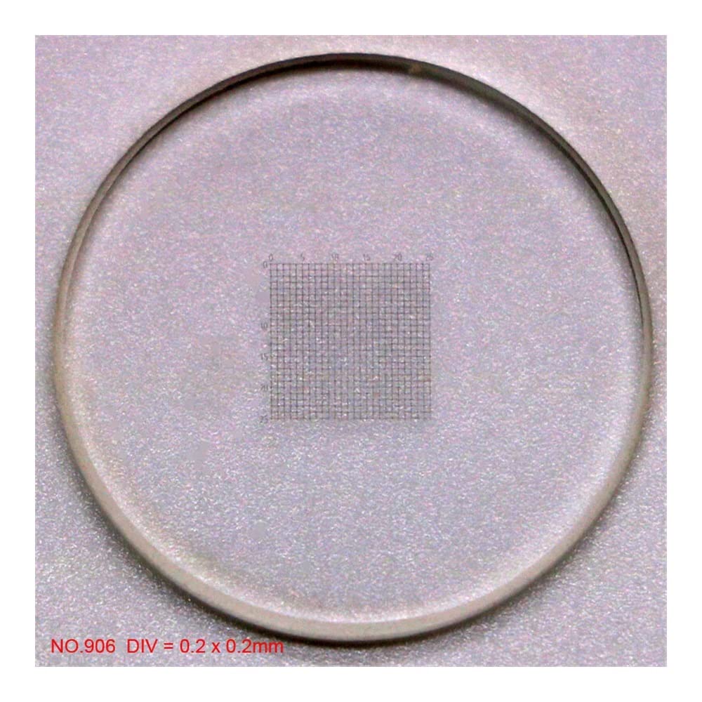 Microscope Microscope Micrometer Slides 20.4mm Optical Glass Eyepiece Reticle Microscope Ocular Micrometer Slides(NO.906)