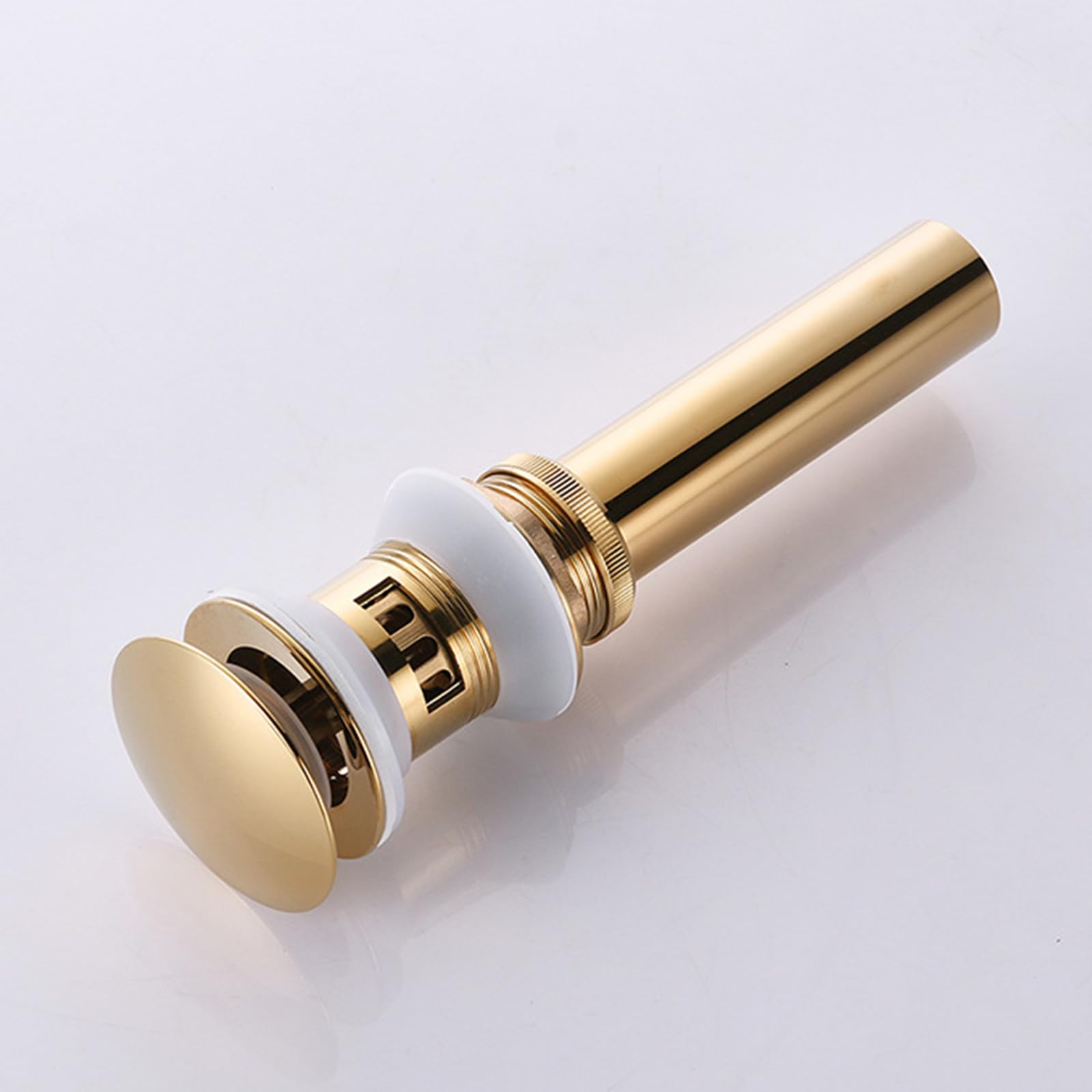 Piletta Bidet Click Clack, Oro, Piletta di Scarico Lavandino, Piletta Click Clack Universale, Rubinetto Tutto in Rame,Oro,Ci Sono dei Buchi
