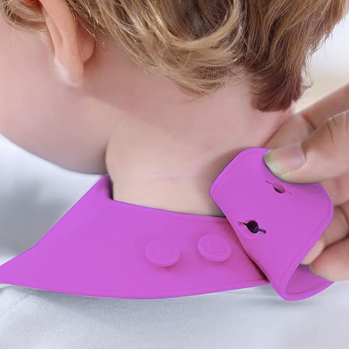 Miniatura 6 de Babero de silicona para bebé, sin BPA, baberos impermeables, suaves, duraderos, ajustables, 3 piezas de baberos de silicona para bebés y niños