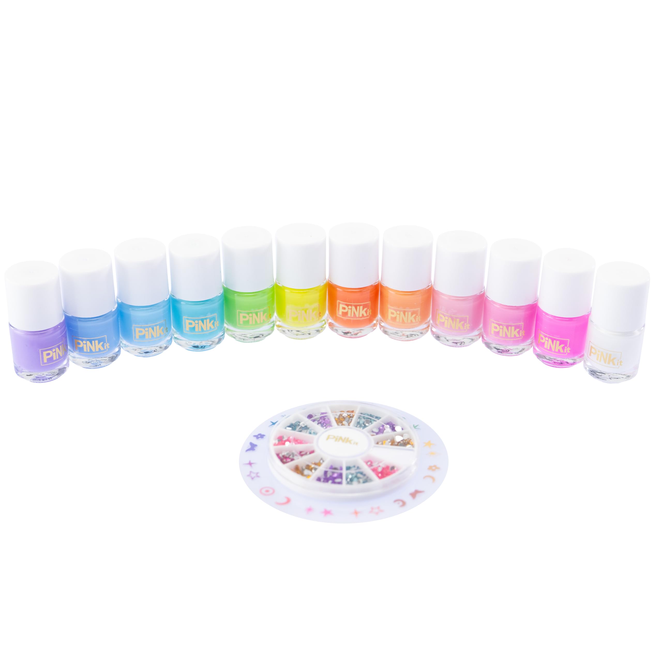 Nice Group Pink It Rainbow Nails, 1 zestaw do ozdabiania paznokci dla dzieci