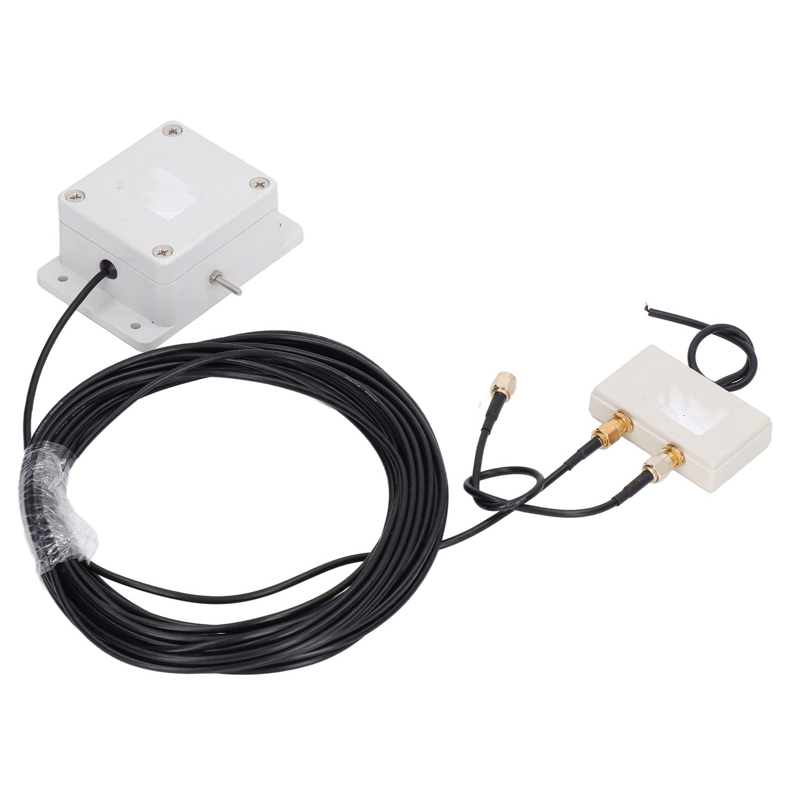 Jeffergarden Antenna Ad Anello per Uso Esterno, Amplificatore di Segnale Attivo in Acciaio Inossidabile ABS con Copertura 0,5-30 MHz, Ricezione Direzionale per l'installazione di Balconi Tetto