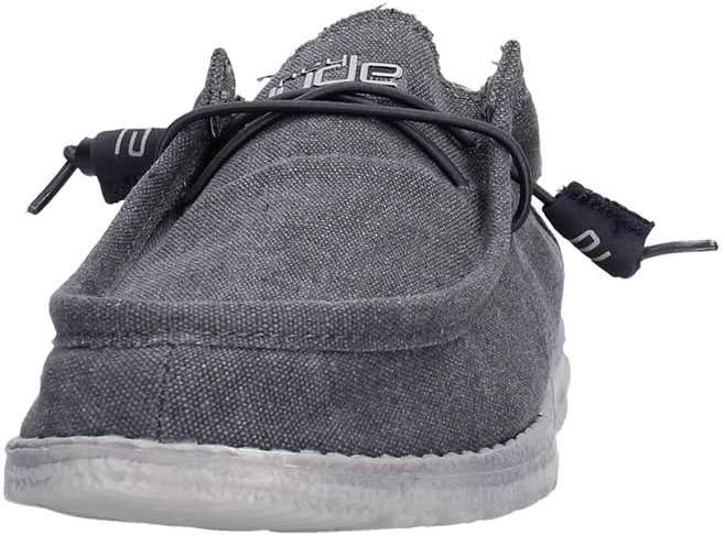 HEYDUDE Men's Wally Canvas Oceano Size 8 | Men’s Shoes | Men's Lace Up Loafers | Comfortable & Light-Weight - Image 8