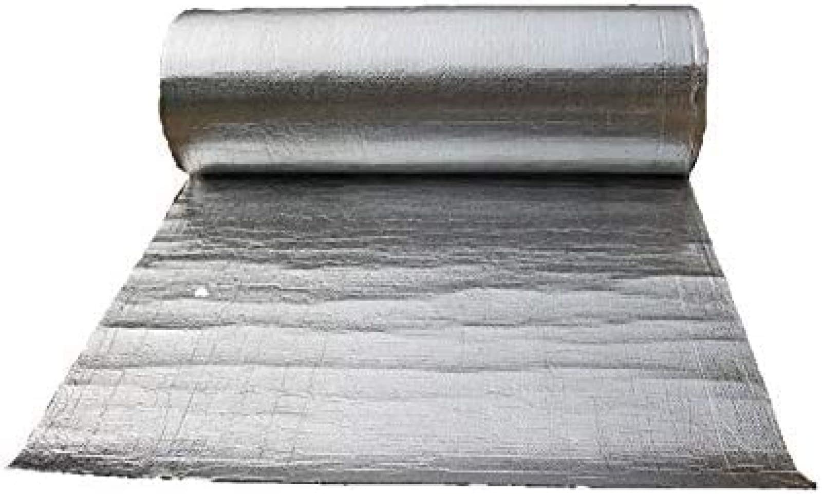 Isolierfolie Isolierrolle Wärmedämmung Aluminiumfolie Membran Reflektierende Folie Isolierung Dampfsperre Für Wand Schuppen Dachboden Tür Boden,1x25m