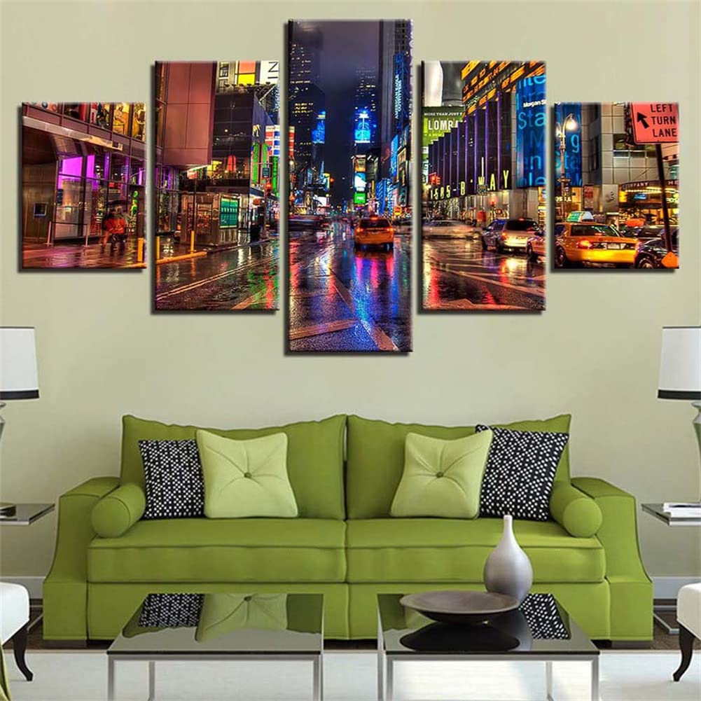Peinture diamant grand format vue sur la rue kit complet 5D strass carrés mosaic