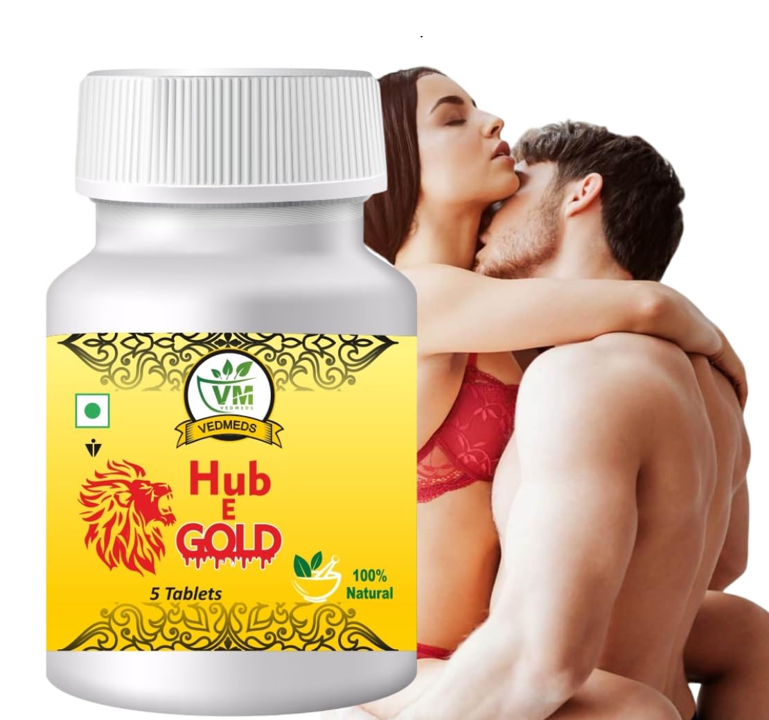 Hubb-E-Gold male power stamina supplement | Men Energy wellness tablet | 5 Tablets-image-6