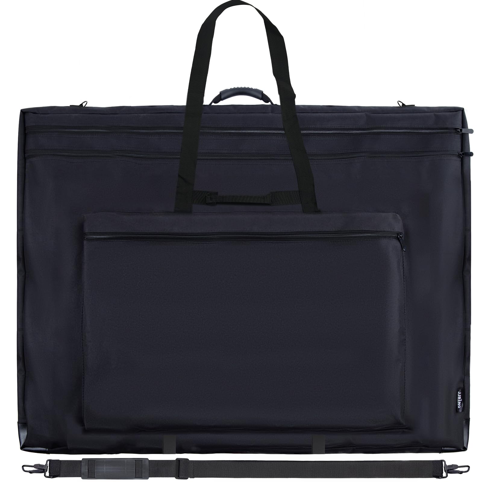 JJRING 36x48 Art Portfolio Tote Bag - Large Carrying Storage Case with Handle & Adjustable Shoulder Strap, Portfolio Folder for Artwork, Posters, Canvas, Drawing Boards