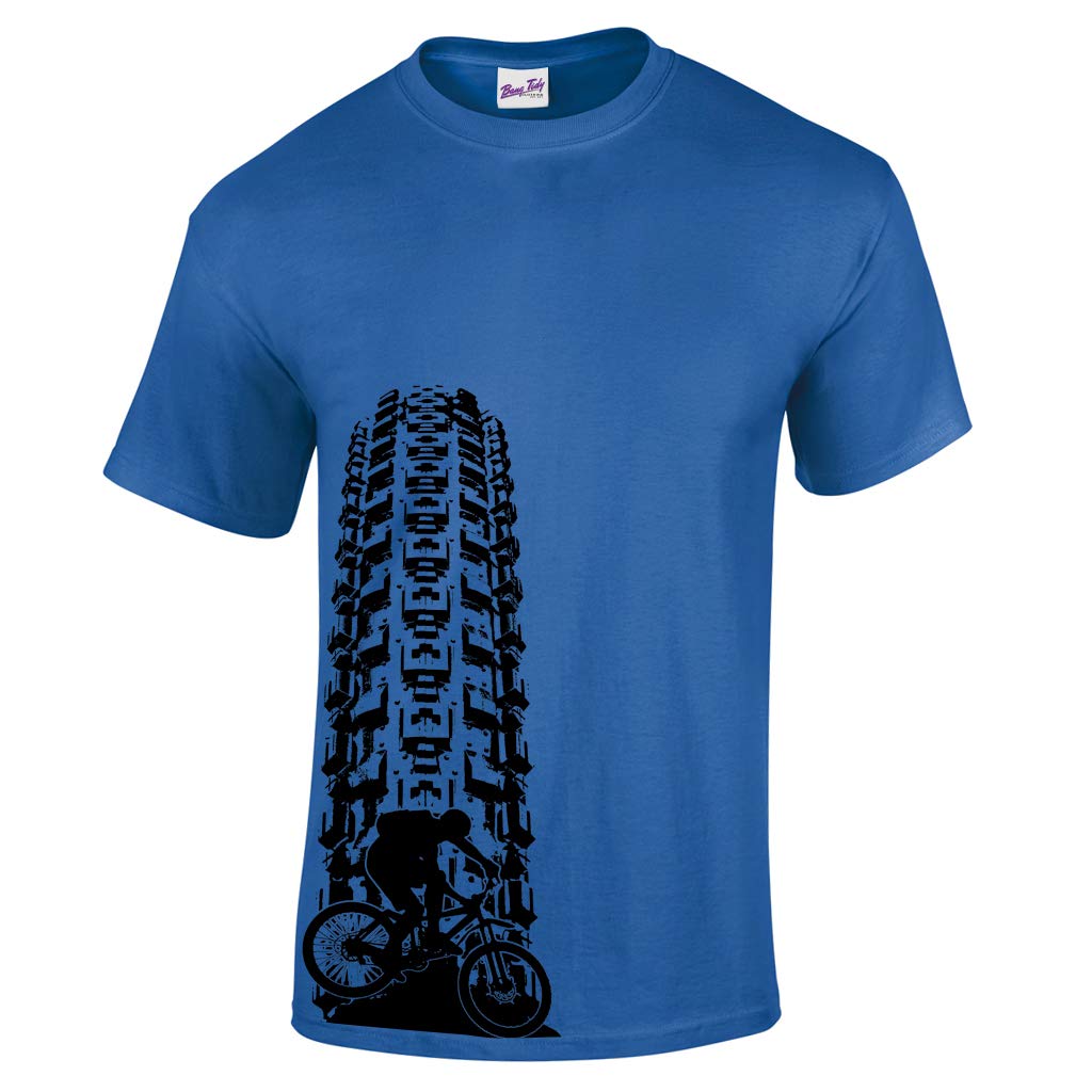 Bang Tidy ClothingMountain Bike Shirts for Men - MTB Shirt Gifts for Mountain Bikers - Tyre Track Biking Tshirts