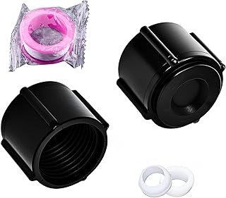 2 Pcs Low Point Drain Seals and Caps & Teflon Tape - Exact Fit for 1/2 RV/Camper/Travel Trailer Hot & Cold Water Lines, Replace Drain Plug & Seal for Water Heater