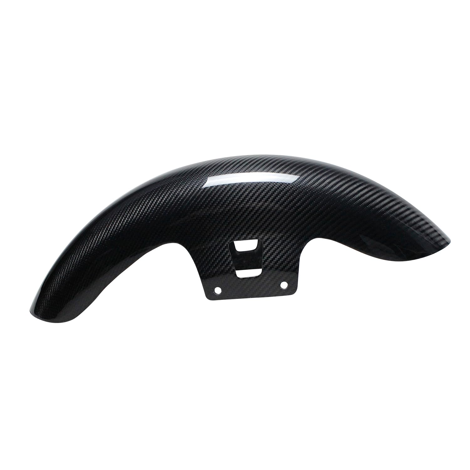 POWER JAMES Black Carbon Fiber Front Fender Bodywork Painting Pats Fits for Harley Davidson 2014-23 Touring FLHX, FLHXS, FLTRX, FLTRXS, FLHR, FLHRC, FLHTCU, FLHTK, FLHTKL with 17" or Bigger Wheel