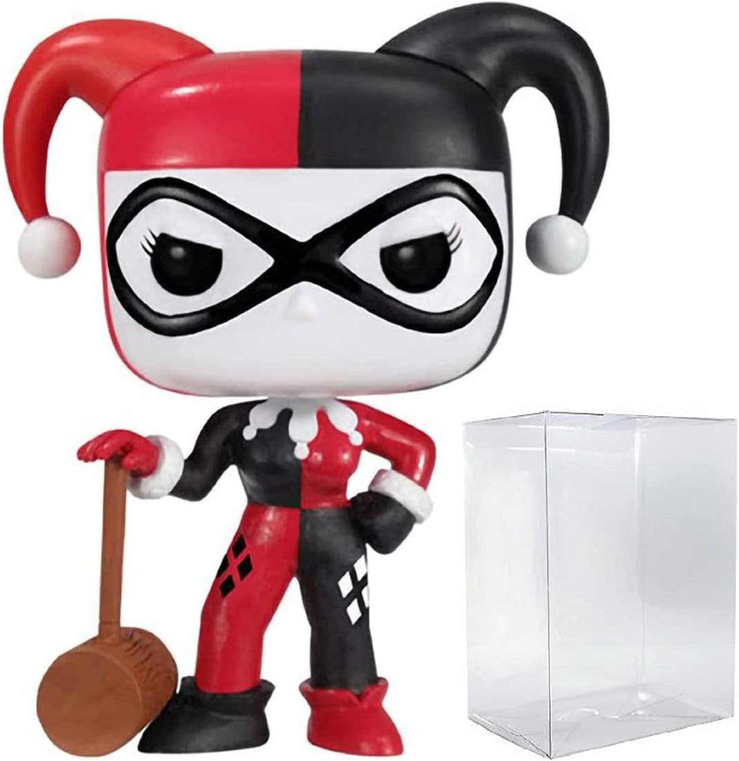 POP Harley Quinn with Mallet #45 Funko Vinyl Figure (Bundled with Compatible Box Protector Case), Multicolored, 3.75 inches