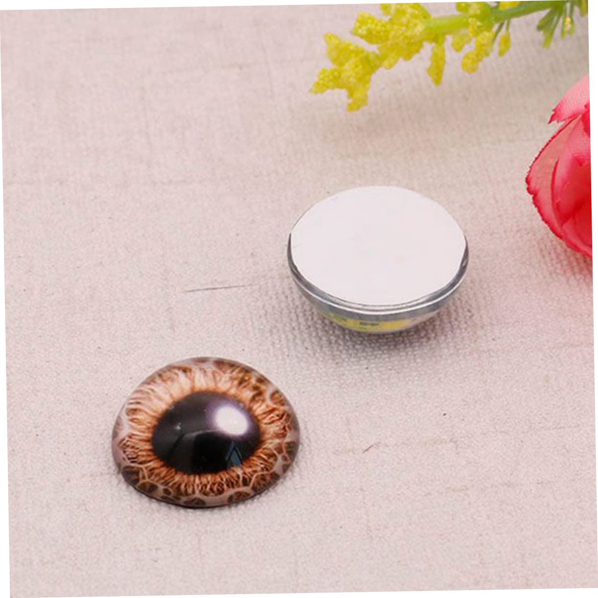Anneome Ojos De Peluche Autoadhesivos Ojos Falsos De Simulación 18mm 100pcs/set Decoración De Juguetes