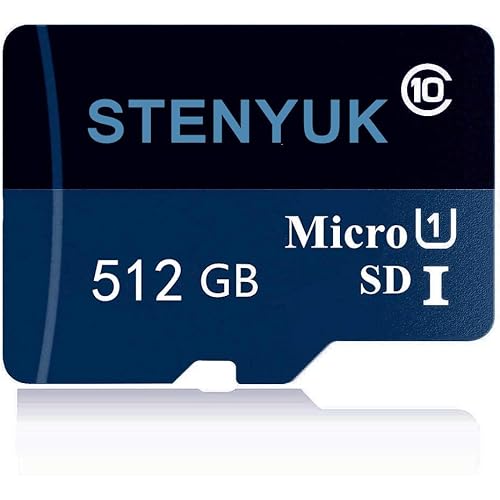 Micro SD SDXC Card 512GB Memory Card High Speed Class 10 with SD Adapter, Designed for Android Smartphones (512GB-A)